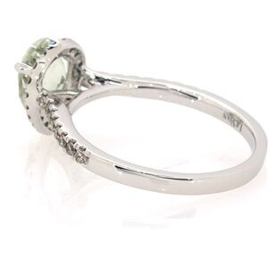 Size 6.5 Mint Julep Quartz and 1/3 carat diamond Vanilla Gold Levian Ring